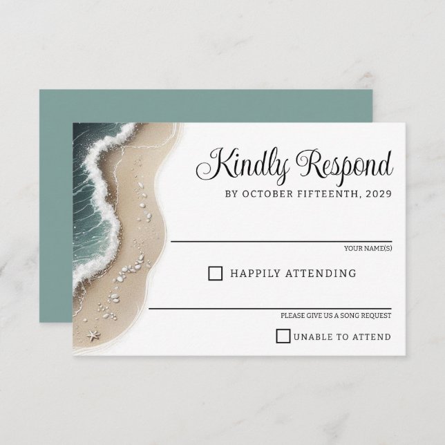 Beach Vibe RSVP Card (Front/Back)