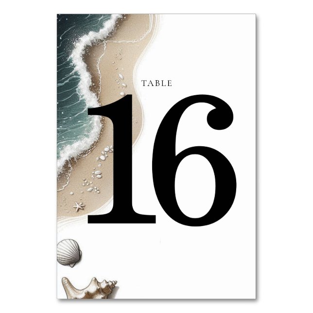 Beach Vibe Table Number (Front)