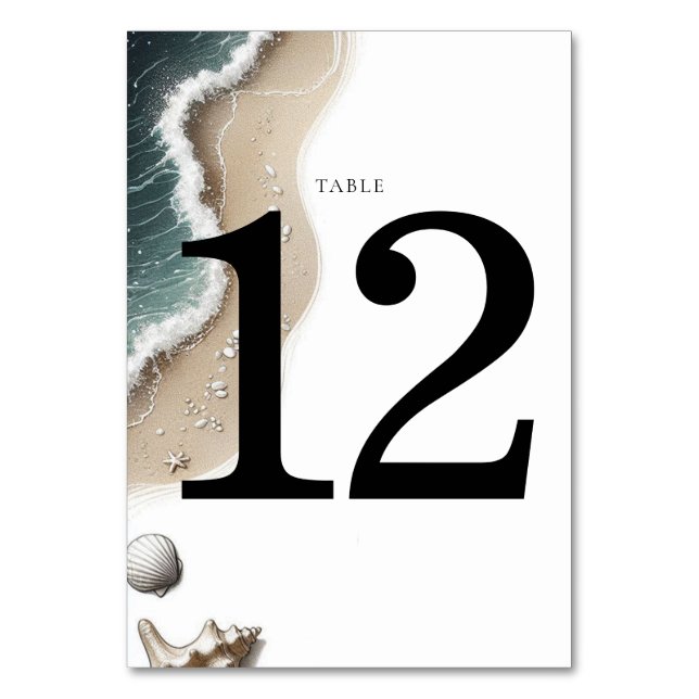 Beach Vibe Table Number (Front)
