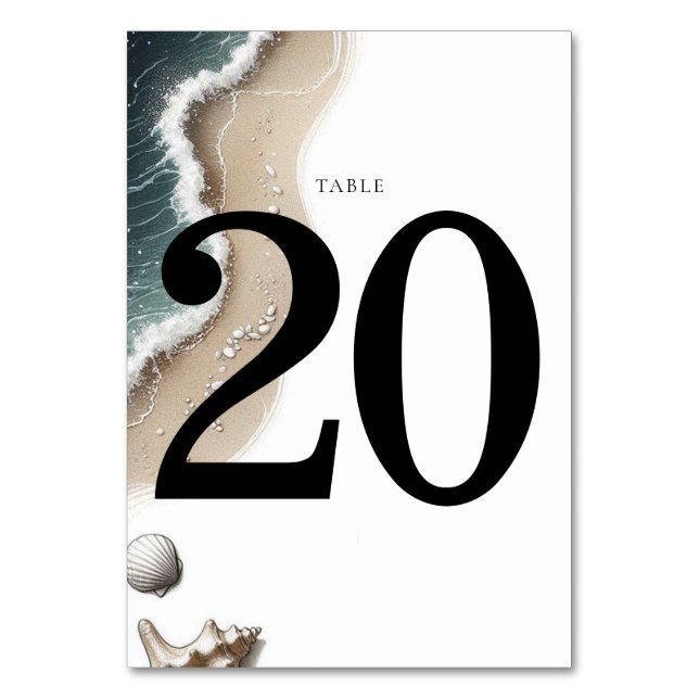 Beach Vibe Table Number (Front)