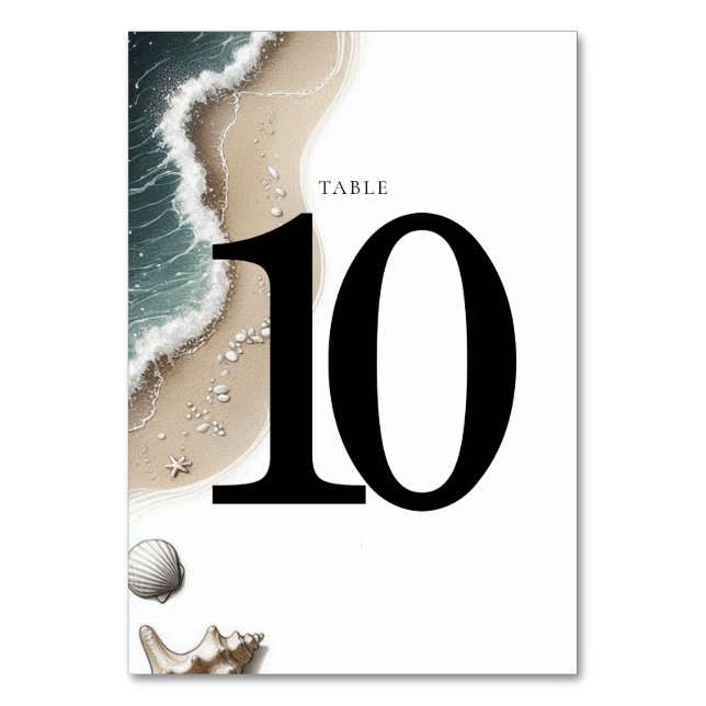 Beach Vibe Table Number (Front)
