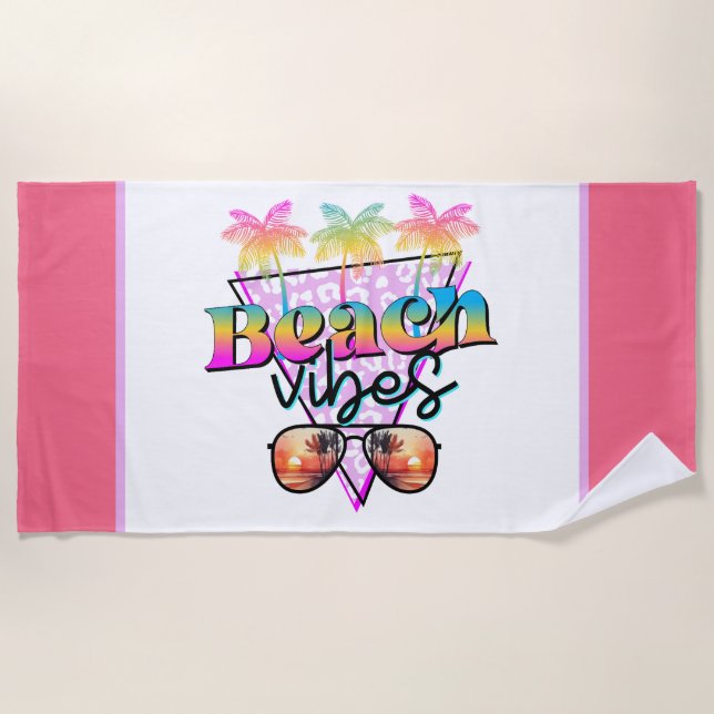 Beach Vibes  Beach Towel (Front)