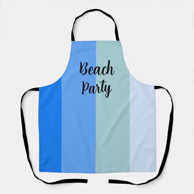 Beach Vibes, Blue Stripes Apron (Front)