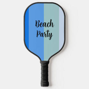Beach Vibes, Blue Stripes Pickleball Paddle