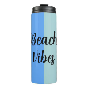 Beach Vibes, Blue Stripes Thermal Tumbler