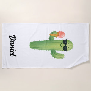 Beach Vibes Cactus Beach Towel