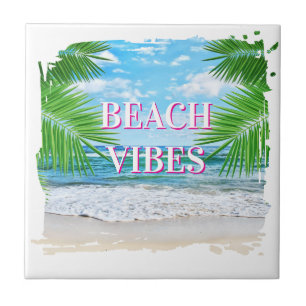 Beach Vibes Ceramic Tile