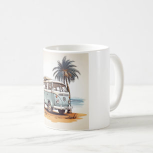 Beach Vibes Kombi Mug - Retro Surfing Serenity