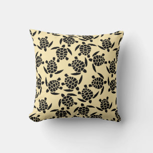 Beach Vibes Motif Sea Turtle Pattern Cushion