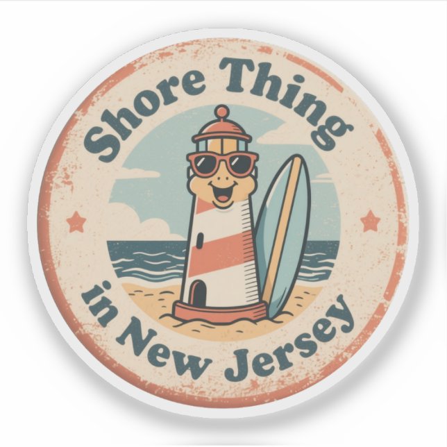Beach Vibes_ New Jersey Shore Lighthouse Vintage (Front)