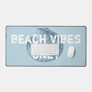 Beach Vibes Only Distressed Font Desk Mat