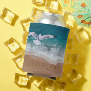 Beach Vibes Only (or Custom Text)  Can Cooler