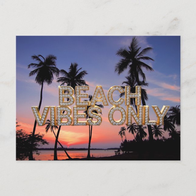 Beach Vibes Only Postcard (Front)
