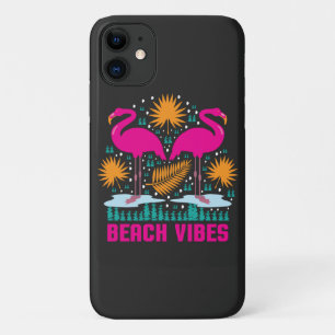 Beach Vibes Pink Flamingos Design Case-Mate iPhone Case
