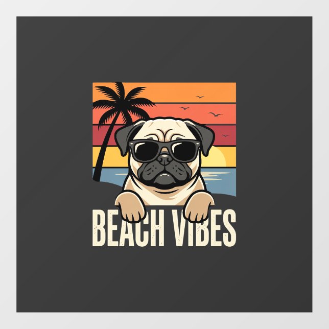 Beach Vibes Pug Dog Sunset (Sheet)