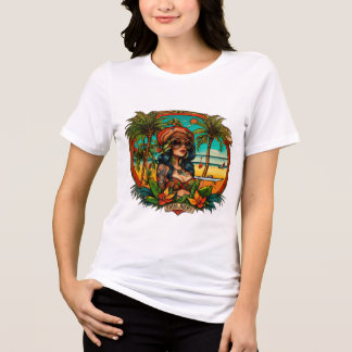 Beach Vibes: Sailor Jerry unique womens T-shirt Tri-Blend Shirt