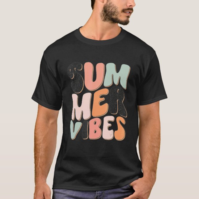 Beach Vibes Spring Break Summer Vacation For Men W T-Shirt (Front)