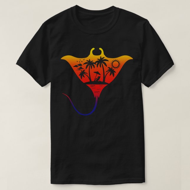 Beach Vibes Sting Ray T-Shirt (Design Front)
