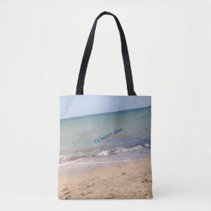 Beach Vibes Tote Bag – "It's Beach Time" & "Enjoy"