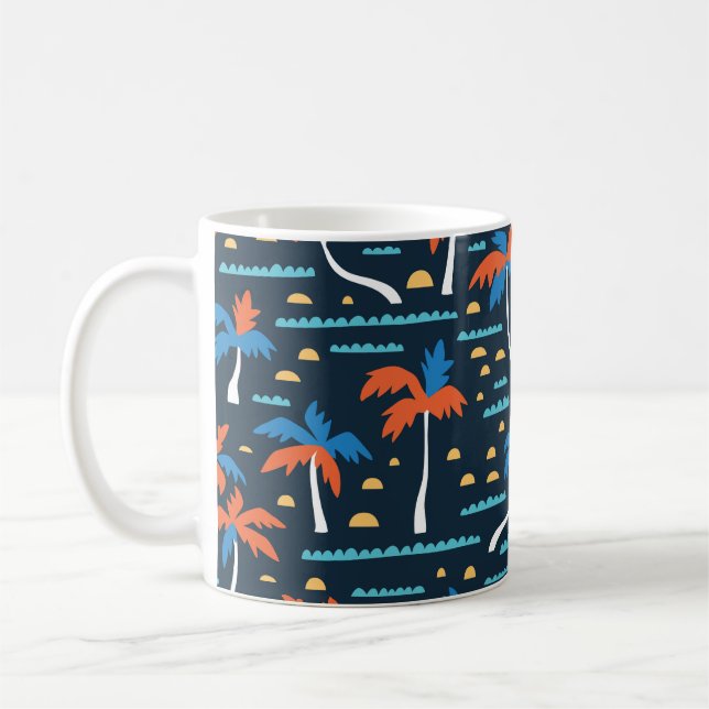 Beach Vibes: Vintage Hawaiian Elegance. Coffee Mug (Left)