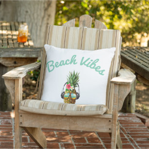 beach vibes with funny pineapple,custom cushion