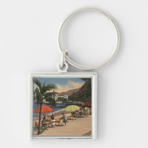 Beach View in Front of Hotel St. Catherine Key Ring