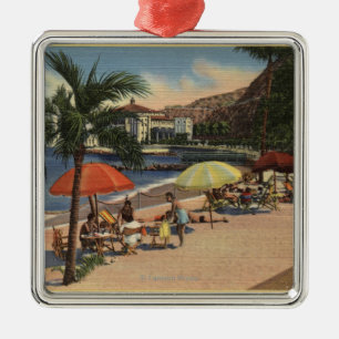 Beach View in Front of Hotel St. Catherine Metal Tree Decoration