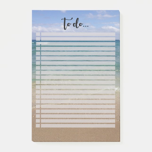 Beach View To Do List Post-it Notes (Front)