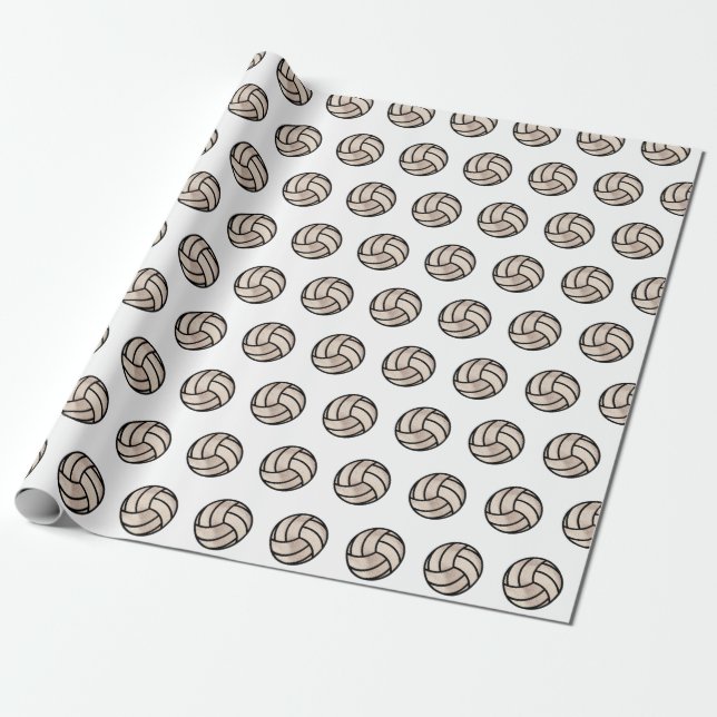Beach Volley Ball  Wrapping Paper (Unrolled)