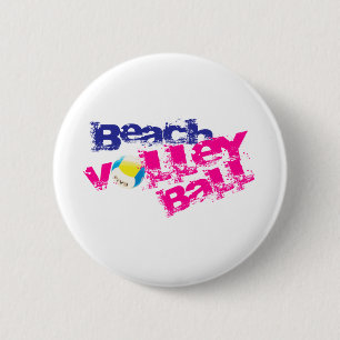Beach Volleyball 6 Cm Round Badge