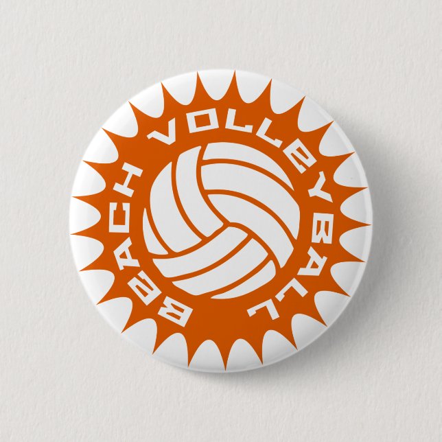 Beach Volleyball 6 Cm Round Badge (Front)