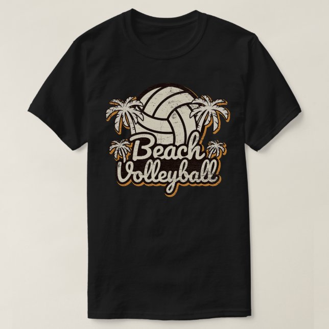 Beach Volleyball Art  T-Shirt (Design Front)