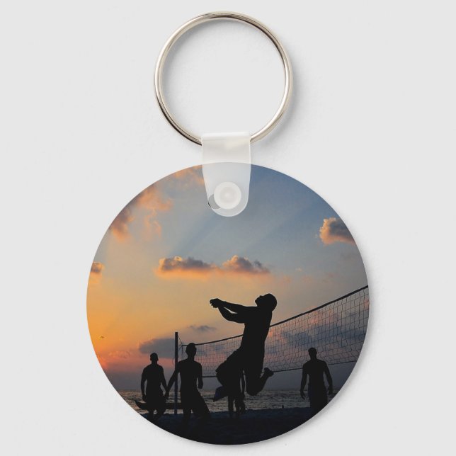 Beach Volleyball at Sunset Key Ring (Front)