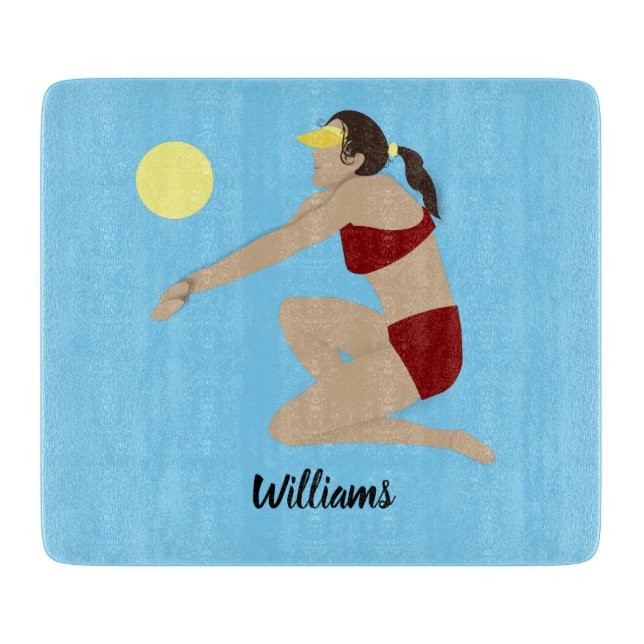 Beach Volleyball Cutting Board (Front)