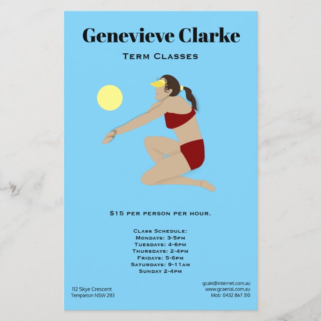 Beach Volleyball Flyer (Front)