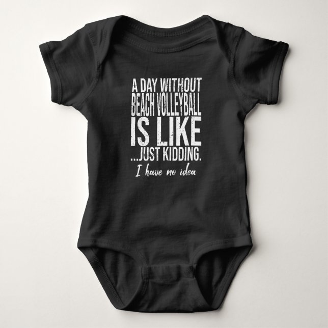 Beach Volleyball funny gift idea Baby Bodysuit (Front)