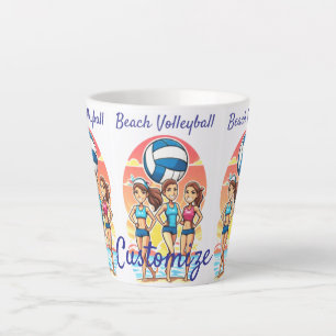 Beach Volleyball Girls Thunder_Cove Latte Mug