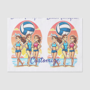 Beach Volleyball Girls Thunder_Cove Tissue Paper