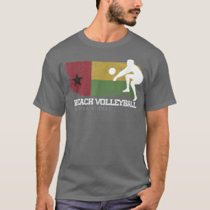 Beach Volleyball Guinea Bissau Flag Love Volleybal T-Shirt