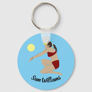 Beach Volleyball Key Ring