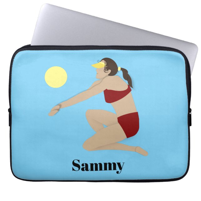 Beach Volleyball Laptop Sleeve (Front)