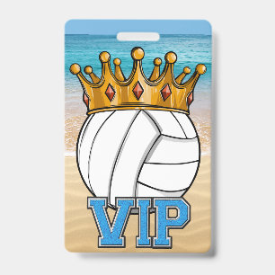 Beach Volleyball MVP Badge ID Badge