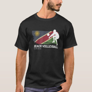 Beach Volleyball Namibia Flag Love Volleyball Play T-Shirt