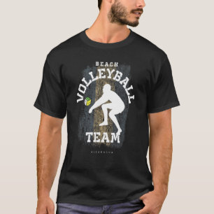 Beach Volleyball Nicaragua Flag Love Volleyball Pl T-Shirt