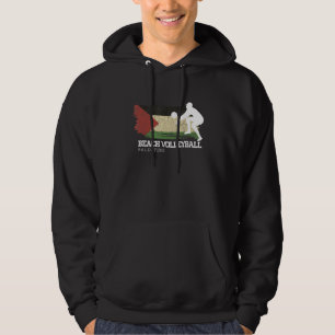 Beach Volleyball Palestine Flag Love Volleyball Pl Hoodie