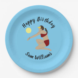 Beach Volleyball Paper Plate