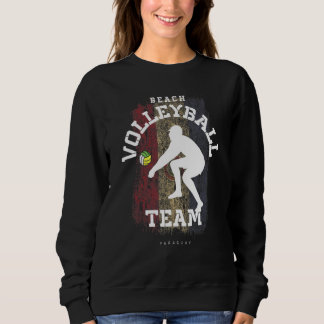 Beach Volleyball Paraguay Flag Love Volleyball Pla Sweatshirt