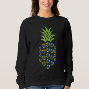 Beach Volleyball Pineapple Fruit Team Players Fans Sweatshirt