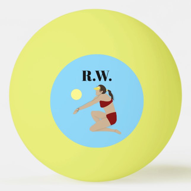 Beach Volleyball Ping Pong Ball (Front)
