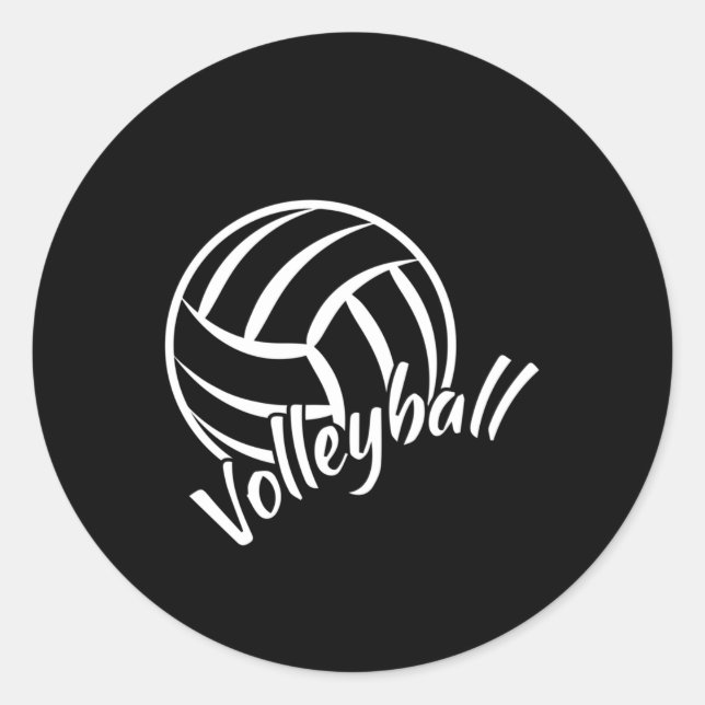 Beach Volleyball Player Volleyball Team Gift Idea Classic Round Sticker (Front)